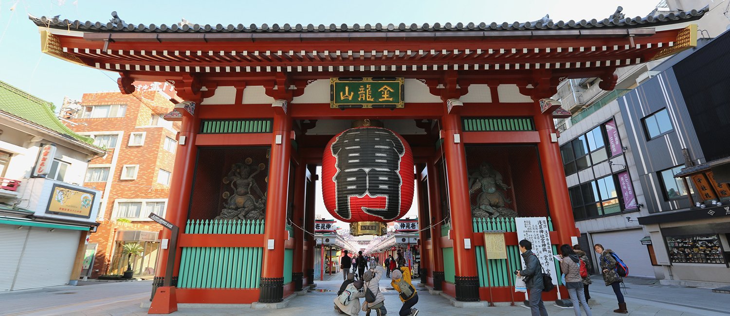 District with an atmosphere of old Tokyo.